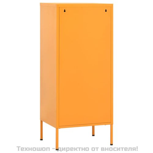 Шкаф за съхранение, горчица, 42,5x35x101,5 см, стомана