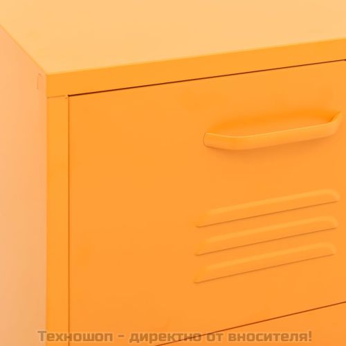 Шкаф за съхранение, горчица, 42,5x35x101,5 см, стомана