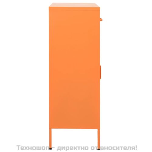 Шкаф за съхранение, оранжев, 80х35х101,5 см, стомана