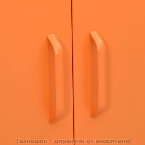 Шкаф за съхранение, оранжев, 80х35х101,5 см, стомана