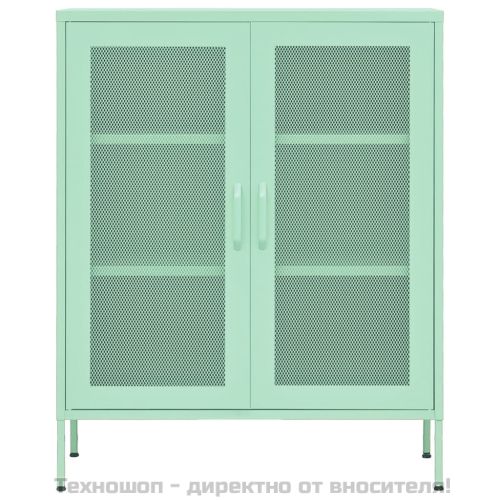 Шкаф за съхранение, мента, 80х35х101,5 см, стомана