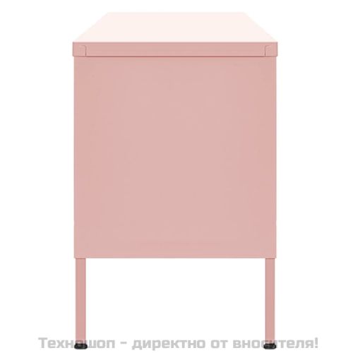 ТВ шкаф, розов, 105x35x50 см, стомана