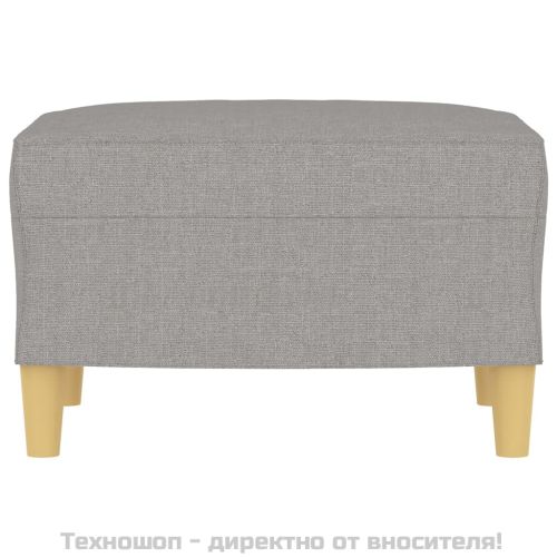 Табуретка, светлосива, 60x50x41 см, текстил