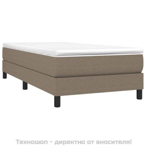 Рамка за легло с пружини, таупе, 90x200 см, плат