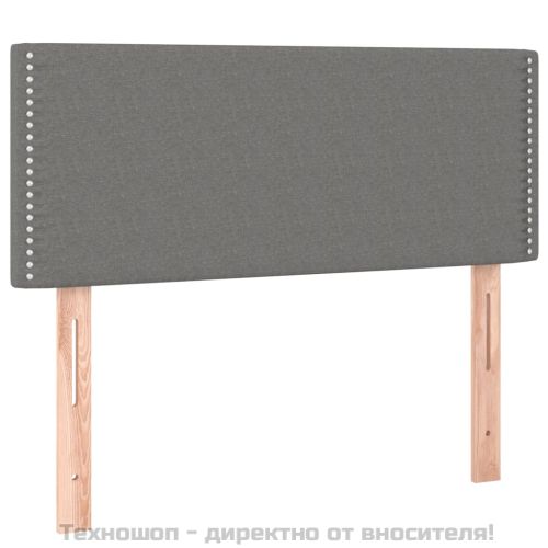 Боксспринг легло с матрак, тъмносиво, 90x200 см, плат