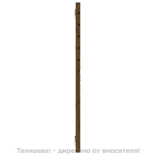 Стенна табла за спалня, меденокафява, 156x3x91,5 см, бор масив