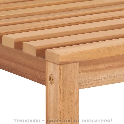 Градински комплект за хранене, 5 части, 80x80 см, масивно тиково дърво