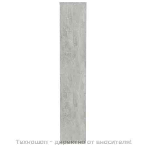 Шкаф за обувки, бетонно сиво, 54x34x183 см, инженерно дърво