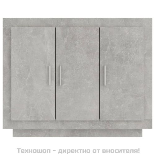 Сайдборд, бетонно сив, 92x35x75 см, инженерно дърво