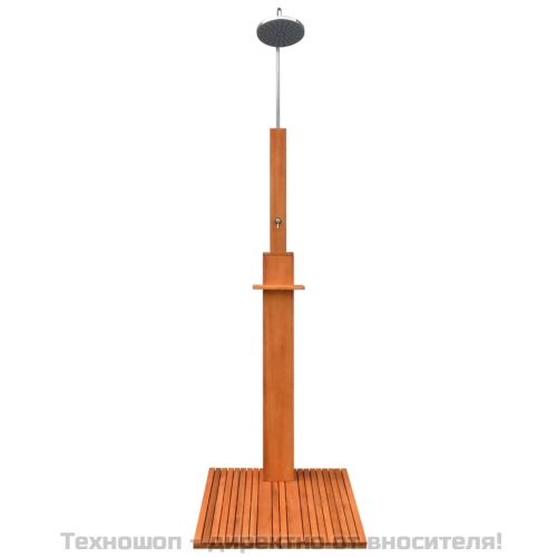 Градински душ, евкалиптово дърво и стомана