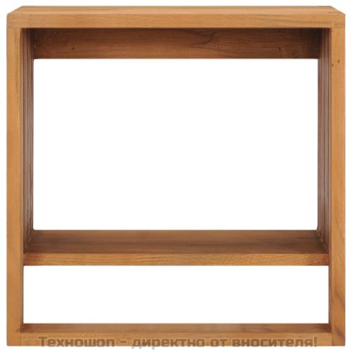 Стенна поставка за хавлии, 35x20x35 см, масивно тиково дърво