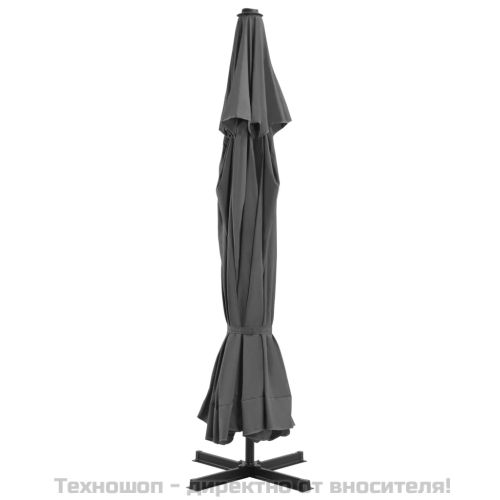 Градински чадър, с преносима основа, антрацит