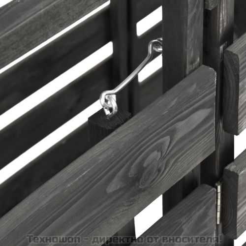 Троен навес за кофи за смет, 210x75x121 см, боядисан бор масив