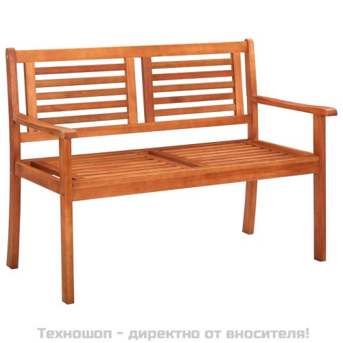 2-местна градинска пейка, 120 cм, евкалиптово дърво масив