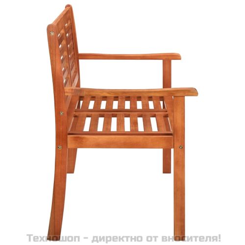 2-местна градинска пейка, 120 cм, евкалиптово дърво масив