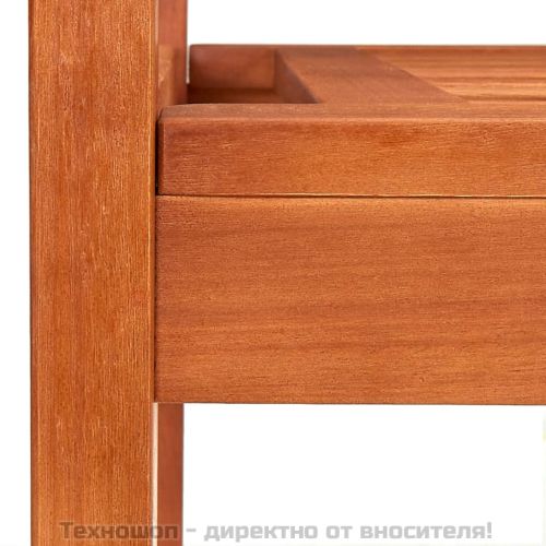 2-местна градинска пейка, 120 cм, евкалиптово дърво масив