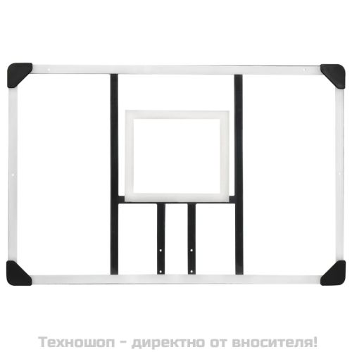 Баскетболно табло, прозрачно, 106x69x3 см, поликарбонат