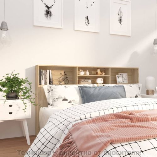 Табла за легло тип шкаф, дъб сонома, 180x19x103,5 см