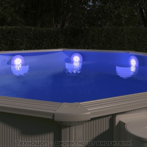 Потопяема плаваща LED лампа с дистанционно управление, шарена