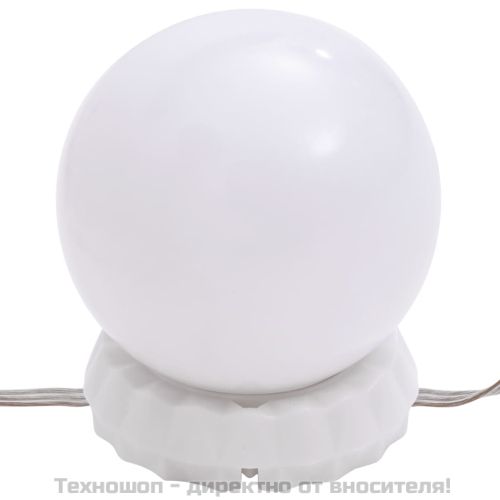 Тоалетка с LED, бяла, 60x40x140 см