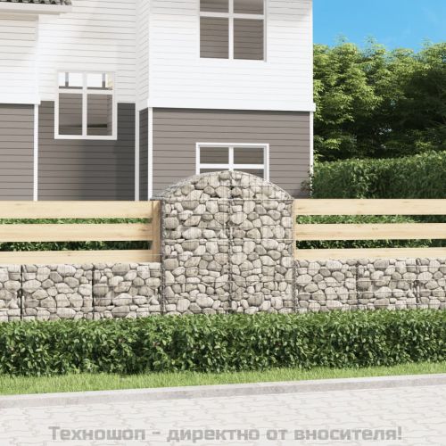 Дъговидна габионна кошница 100x50x120/140 см поцинковано желязо