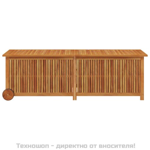 Градинска кутия за съхранение колела 150x50x58 см акация масив