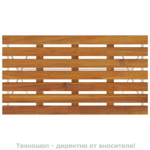 Сгъваема бистро маса, 100x54x71 см, акация масив и стомана