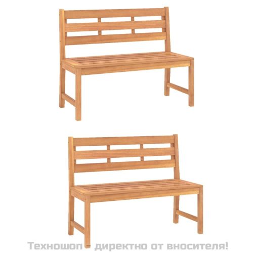 Градински трапезен комплект, 4 части, тиково дърво масив