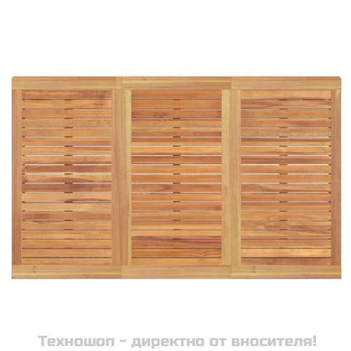 Градински трапезен комплект, 4 части, тиково дърво масив