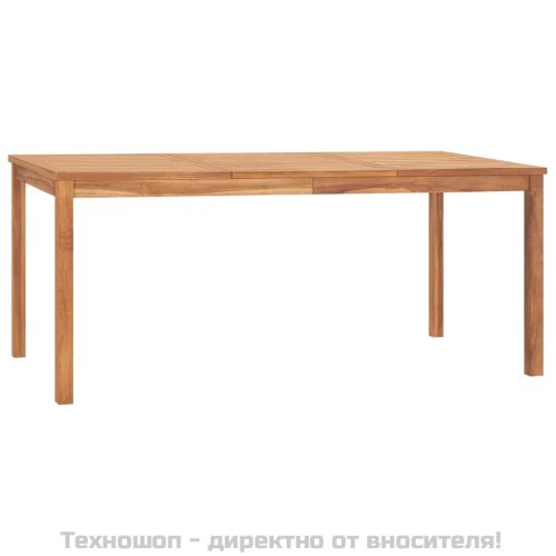 Градински трапезен комплект, 4 части, тиково дърво масив