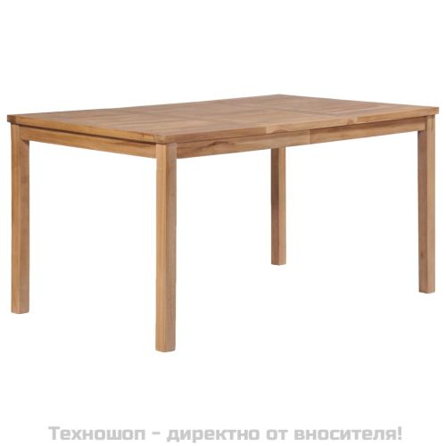 Градински трапезен комплект, 4 части, тиково дърво масив