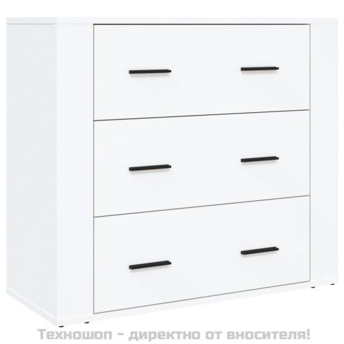 Висок шкаф, бял, инженерно дърво