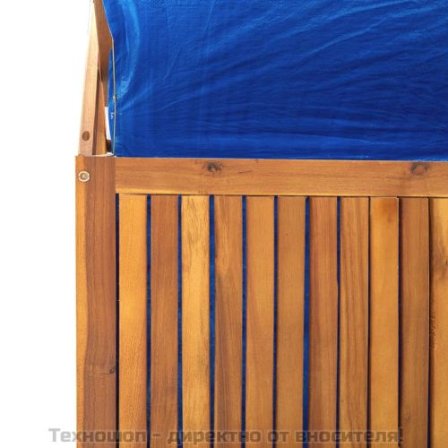 Сандък за съхранение с пергола, 99x50x160 см, акация масив