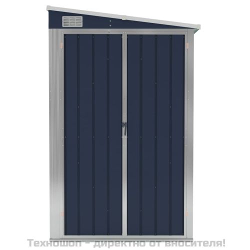 Градинска барака стенен монтаж антрацит 118x288x178 см стомана