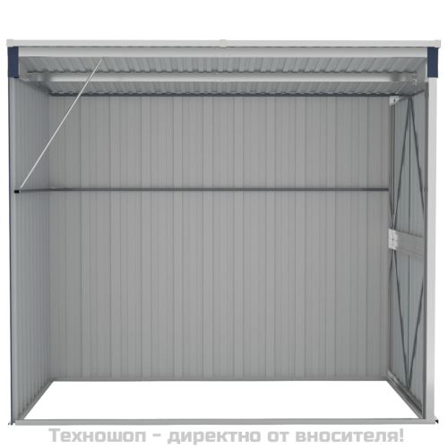 Градинска барака стенен монтаж антрацит 118x194x178 см стомана