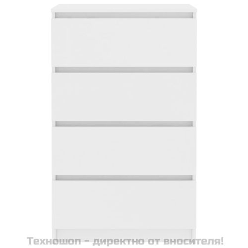 Сайдборд, бял, 60x35x98,5 см, инженерно дърво