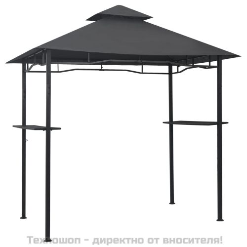 Навес за барбекю, 240x150x255 см, антрацит, стомана