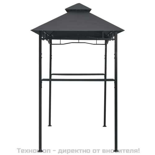Навес за барбекю, 240x150x255 см, антрацит, стомана