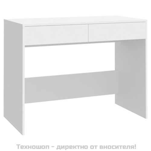 Бюро, бяло, 101x50x76,5 см, инженерно дърво