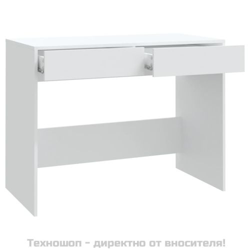Бюро, бяло, 101x50x76,5 см, инженерно дърво