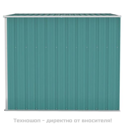 Градинска барака, зелена, 118x194x178 см, поцинкована стомана