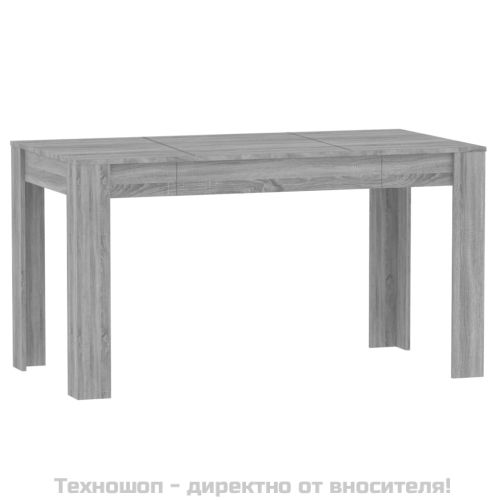 Трапезна маса, сив сонома, 140x74,5x76 см, инженерно дърво