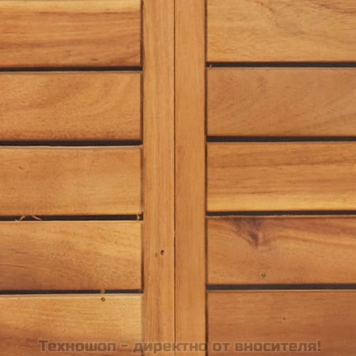 Сгъваем бистро комплект, 3 части, с възглавници, акация масив