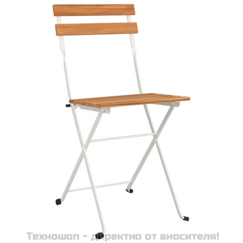 Сгъваем бистро комплект от 3 части, акация масив и стомана