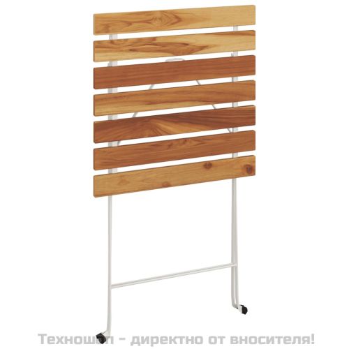 Сгъваем бистро комплект от 3 части, акация масив и стомана