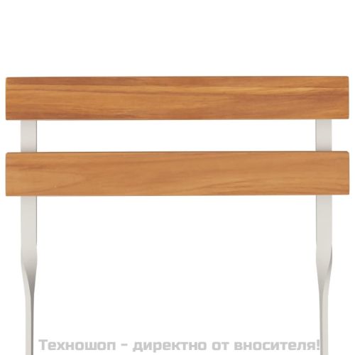 Сгъваем бистро комплект от 3 части, акация масив и стомана