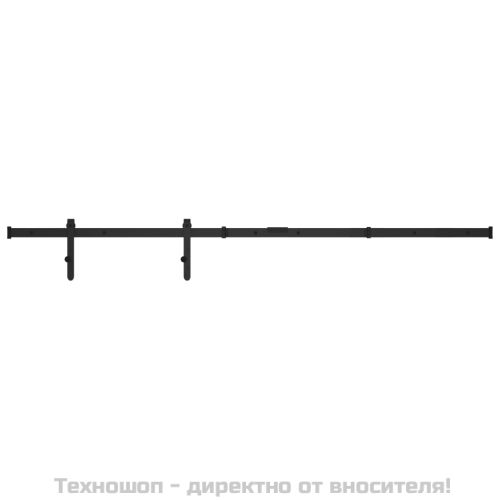 Комплект за мини плъзгаща врата за шкаф, стомана, 122 см