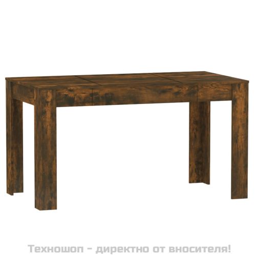 Трапезна маса, опушен дъб, 140x74,5x76 см, инженерно дърво