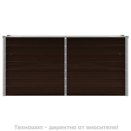 Градинска висока леха кафява 160x40x77 см поцинкована стомана