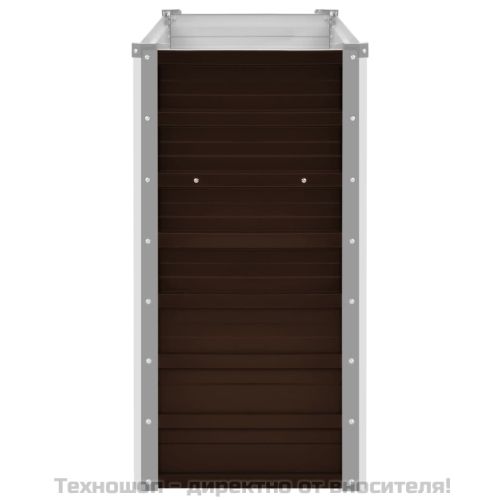 Градинска висока леха кафява 160x40x77 см поцинкована стомана